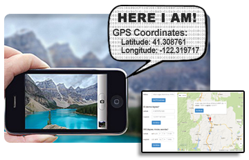Camera Phones can share your exact location!